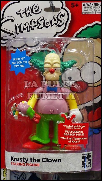 THE SIMPSONS - KRUSTY THE CLOWN: "THE LAST TEMPTATION OF KRUST" - TALKING ACTION FIGURE